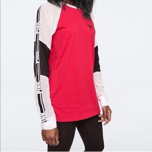 ❤️NWT❗️VS PINK LONG SLEEVE MESH CAMPUS TEE